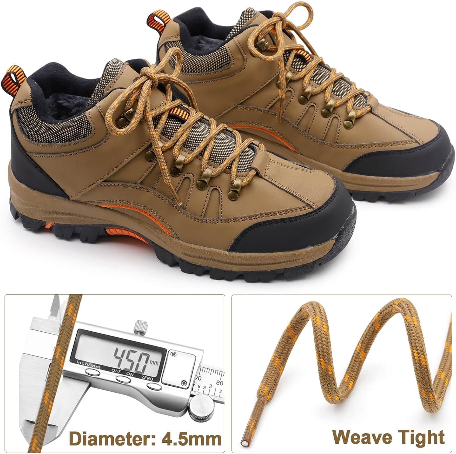 2 Pair Work Boot Laces Outdoor Mountaineering Hiking Walking Shoelaces