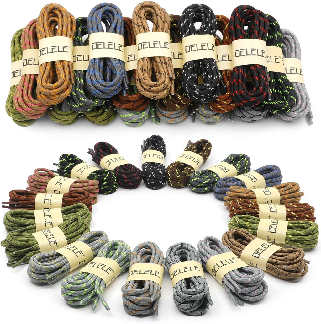 2 Pair Work Boot Laces Outdoor Mountaineering Hiking Walking Shoelaces