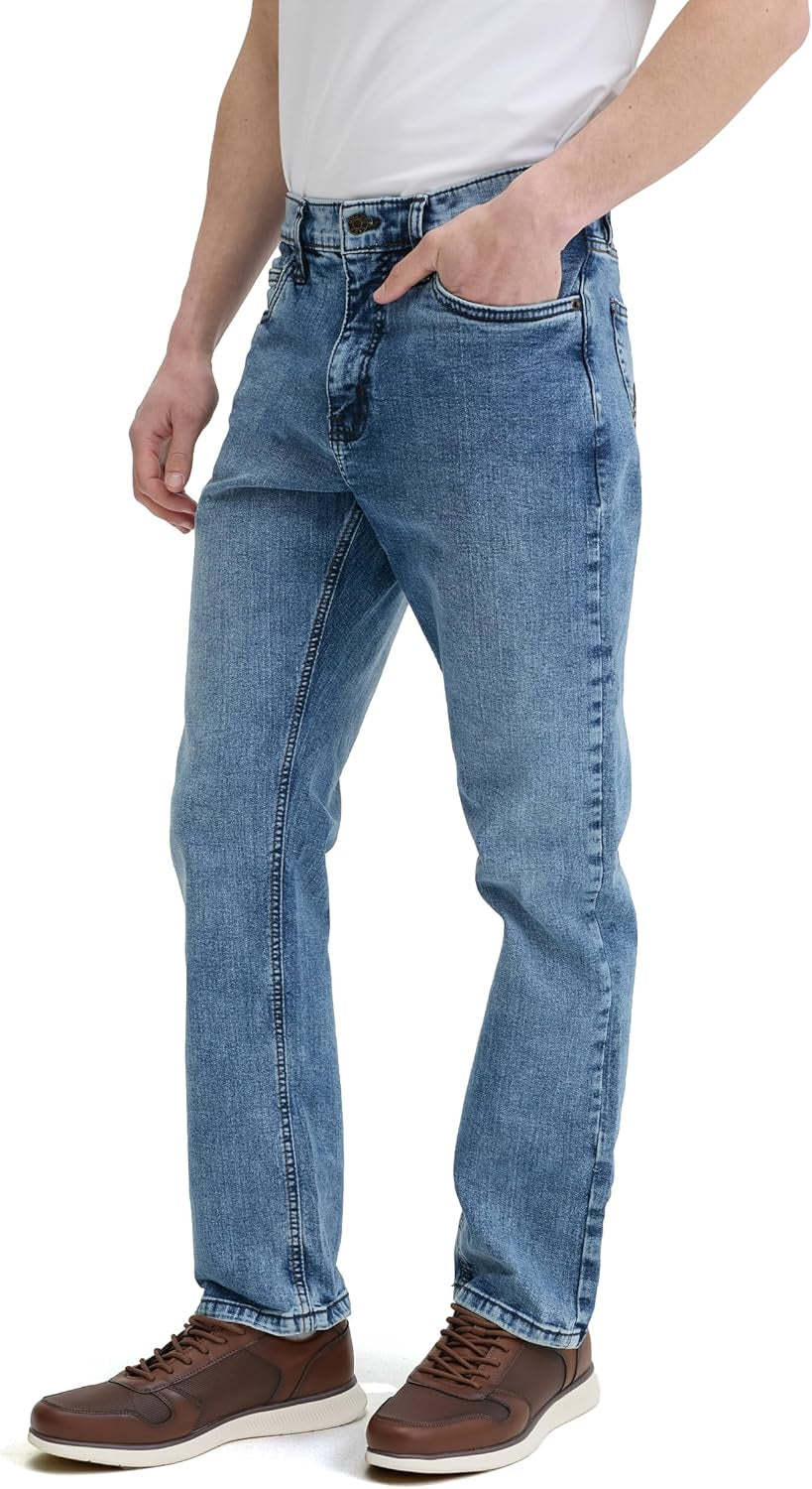 Mens Jeans Relaxed Fit – Straight Leg Stretch Jeans for Men – Ultimate Comfort Superflex Pants