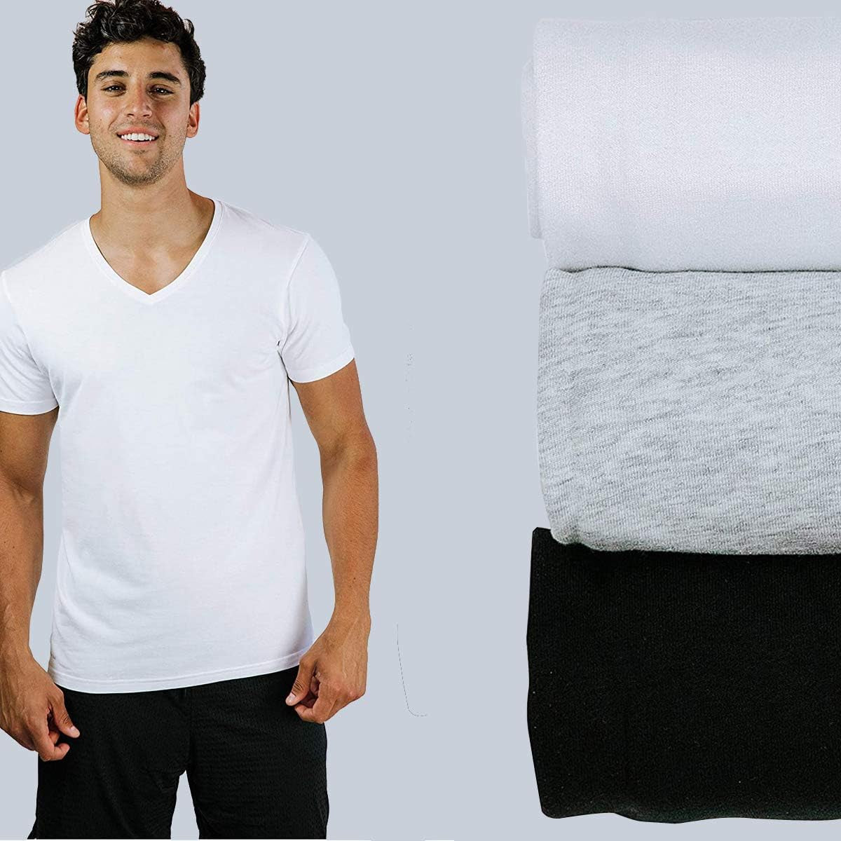 Men'S Slim Fit Crew Neck T-Shirts, 3 Pack Super Soft Tees, AMZ Exclusive