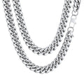 Men Jewelry Hiphop Cuban Chain Stainless Steel Necklace 26Inch 10MM Silver Color Mens Gifts for Dad